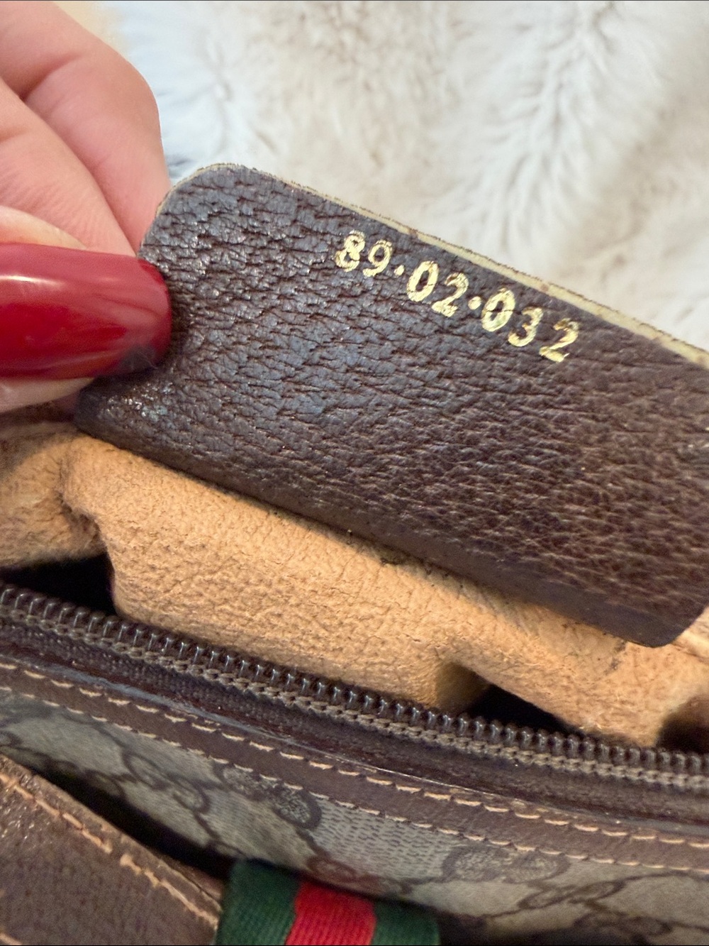 Gucci Brown GG Canvas Crossbody with Green-Red Web Detail Authentic!! Vintage - Picture 12 of 16
